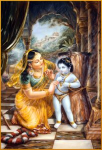 Krishna with Yashoda Maya - Bhakti Marg