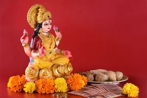 worshipping goddess lakshmi