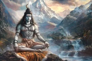 the holy ganga flows from shiva head